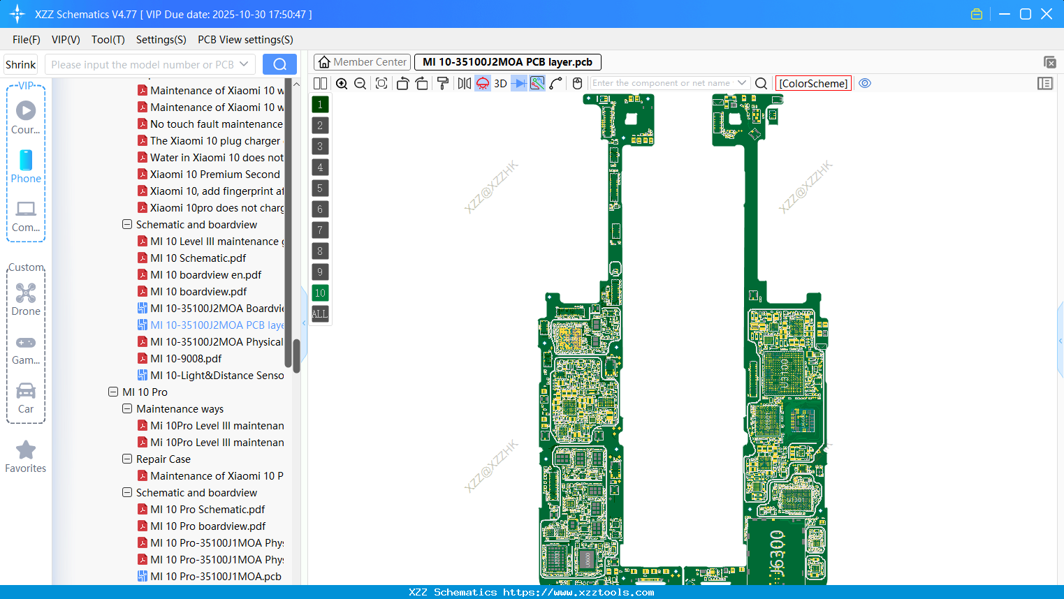 Xiaomi MI 10-35100J2MOA PCB Layer